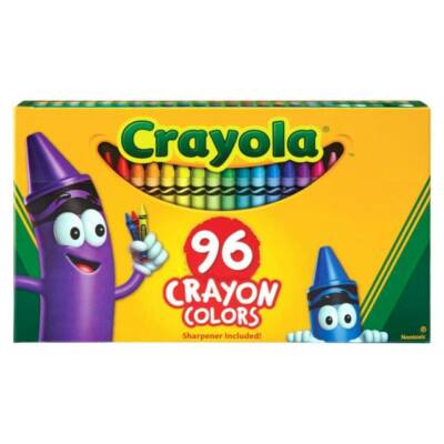 Crayola Crayons, 96 Count Sharpener Included New Non-toxic 2004 & NEW MARKERS