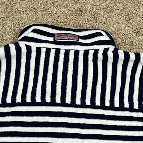 Vineyard Vines gestreiftes Frottee Relaxed Shep Shirt Damen Gr. Small blau weiß - Bild 5 von 8
