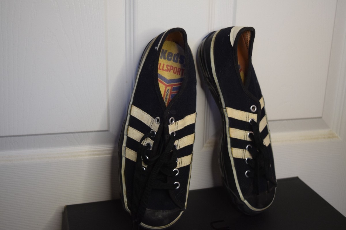 RARE 1960s Keds Allsport ShoesYouth Black Size 10.5 M
