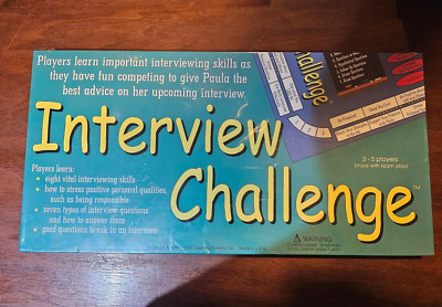 VTG Interview Challenge Franklin Learning Board Game Complete 1997 Educational 