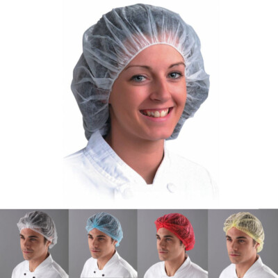 1000 Disposable Mob Caps Hair Net Food Catering Kitchen Restaurant Workwear  Hat UK