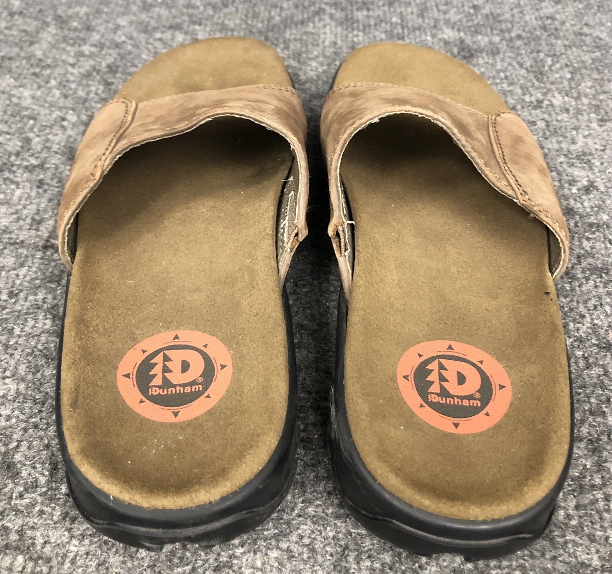 Dunham Brown Leather Slide Wedge Sandals Womens Sz 8 2A  display picture 1