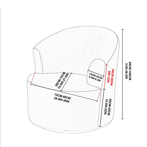 Drehstuhlbezug Stuhl Sofa Bezug rund für Wohnzimmer Schlafzimmer Büro - Bild 5 von 38