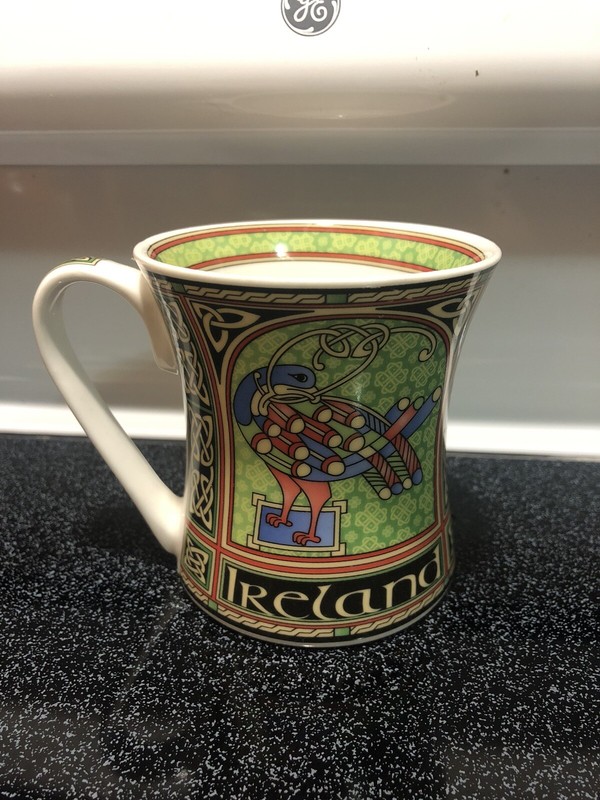 Celtic Peacock IRELAND MUG Irish Design New Bone China 10 Ounce Mug