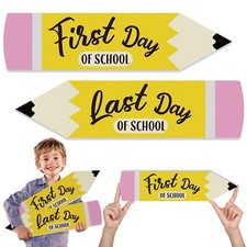 15.7" Double Sided First  Last Day of School Chalkboard Sign Photo Prop for Kid