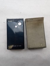 Vintage SONY ICF-E10W Blue Pocket AM FM Radio Receiver for parts/repair