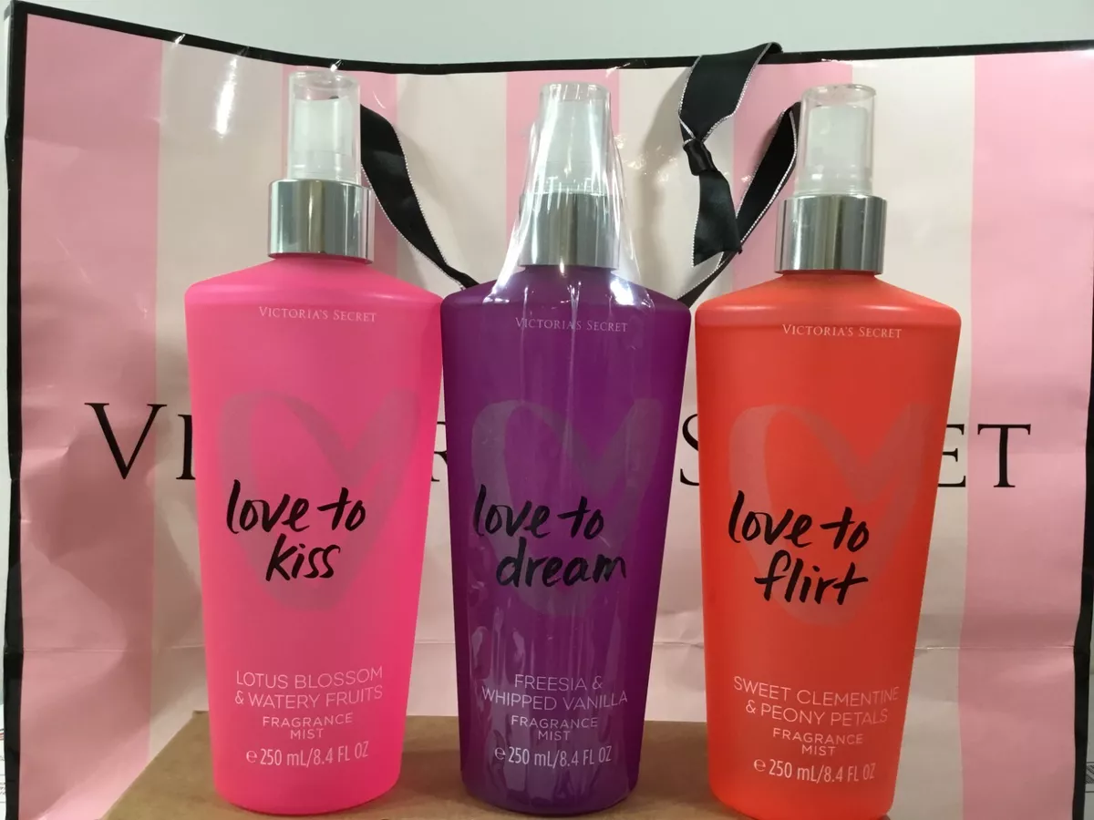 VICTORIA'S SECRET LOVE TO KISS OR LOVE TO FLIRT FRAGRANCE MIST - PICK 1