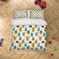 3D Animal Pattern Kids Quilt Cover Set Duvet Cover Bedding