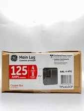 GE TPL412CP Indoor Main Lug Circuit Breaker Panel 4-Space 8-Circuit 125 Amp