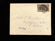 MA BOSTON 1893 REGISTERED COVER NICE SOLO USE OF 10¢ COLUMBIAN