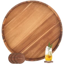 Large Ottoman Tray, 22" Big Ottoman Tray for Living Room, Large Serving Tray ...