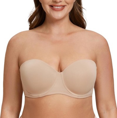 Damen BH Trägerlos Plus Size Rückenglättung Bügel