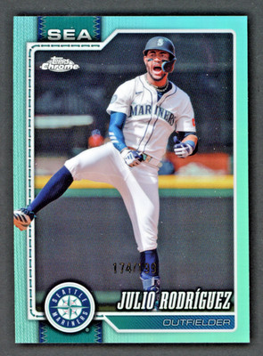 2026 Topps Chrome Julio Rodriguez Aqua Refractor 174/199 Mariners Color Match!