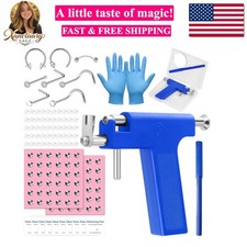 Reusable Ear Piercing Gun Kit Professional Ear Nose Stud Piercing Gun Machine...