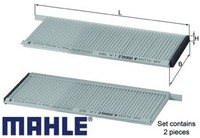 Mahle LA195/S Filter FüR Innenraumluft Innenraumfilter Filter Innenraum