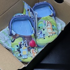 Crocs Bluey Classic Clog T Toddler Slip On Lightweight C4 EU19-20 Blue Green