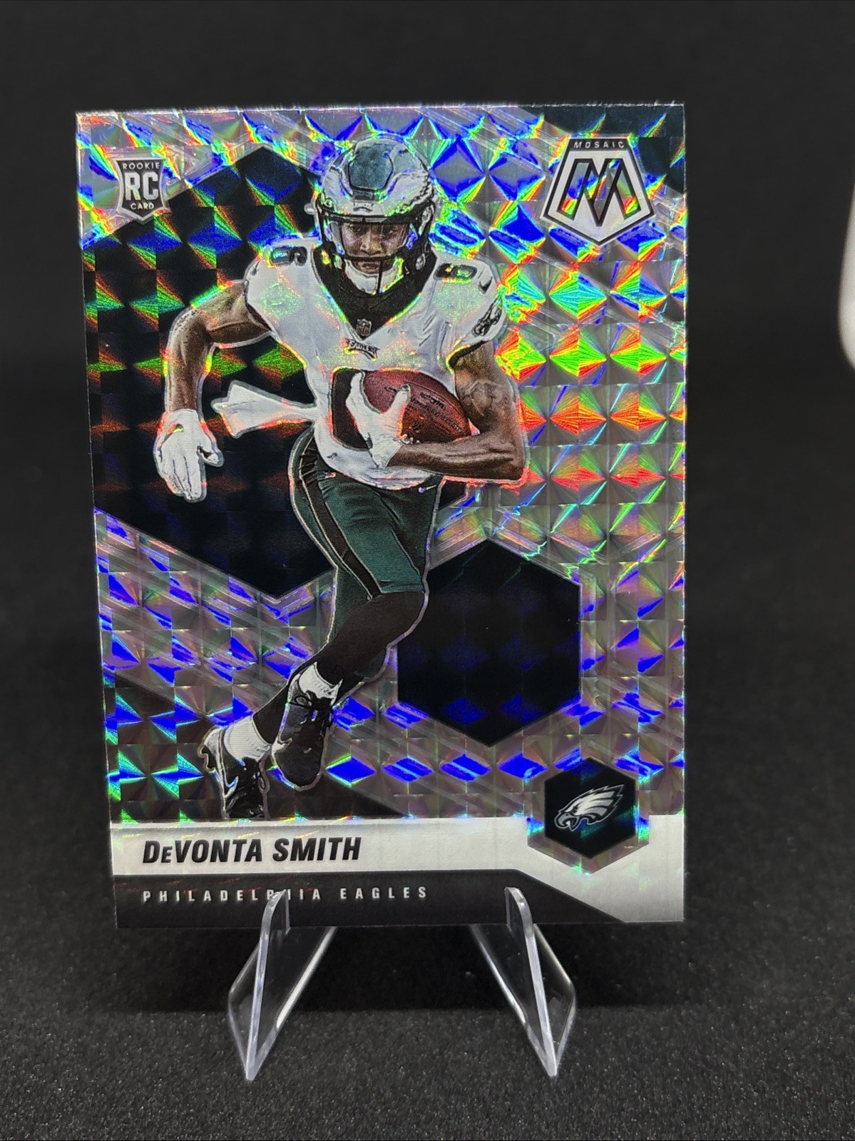2021 Panini Mosaic Devonta Smith Silver Mosaic Rookie #305 Philadelphia Eagles