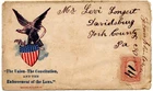1860s Franklintown, Pa manuscript cancel on #65 colorful Patriotic Cover