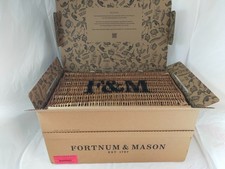 Fortnum and Mason F&M Wicker Hamper Basket 52w  x 24t  x 32d Genuine + outer box