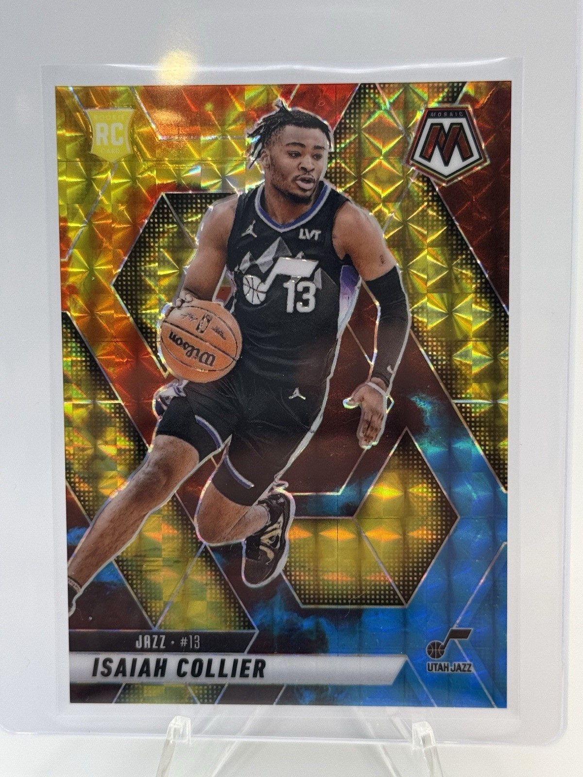 2024-25 Panini Mosaic Rookies Isaiah Collier #222 Astral Prizm SSP