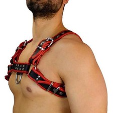 Men's Real Leather Harness, Premium Leather Harness, Handcrafted Fetish Bulldog