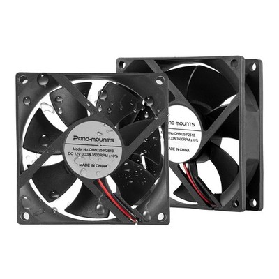80mm Moisture-Proof Fan 2-Pack 12V DC 8025 High Airflow Cooling Fan 2 Wire 3P...