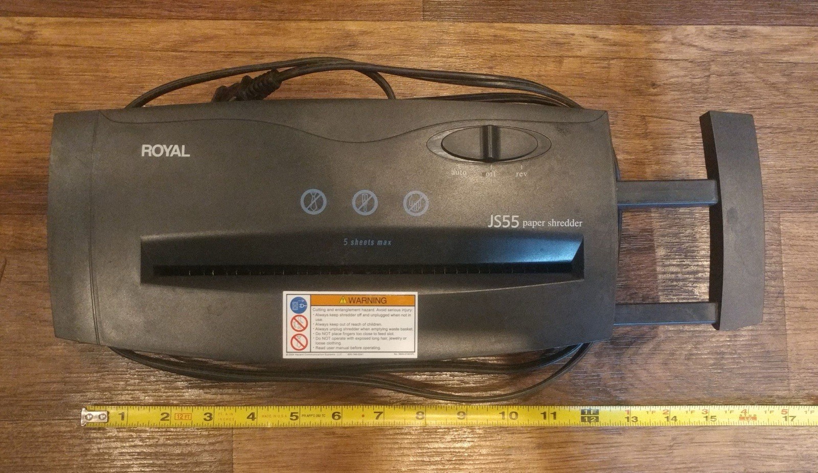 Royal JS55 Paper Shredder WORKING