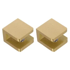 2 Pcs Glass Sandwich Panel Bracket Brass Shelf Brackets Clamp Frameless Clamps