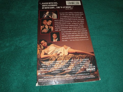 Playmaker VHS 1994 JENNIFER RUBIN Colin Firth Erotic Sleazy Thriller - Picture 2 of 3