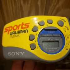 Sony SRF-M78 Sports Walkman FM/AM radio Works Tested No Headphones Read.