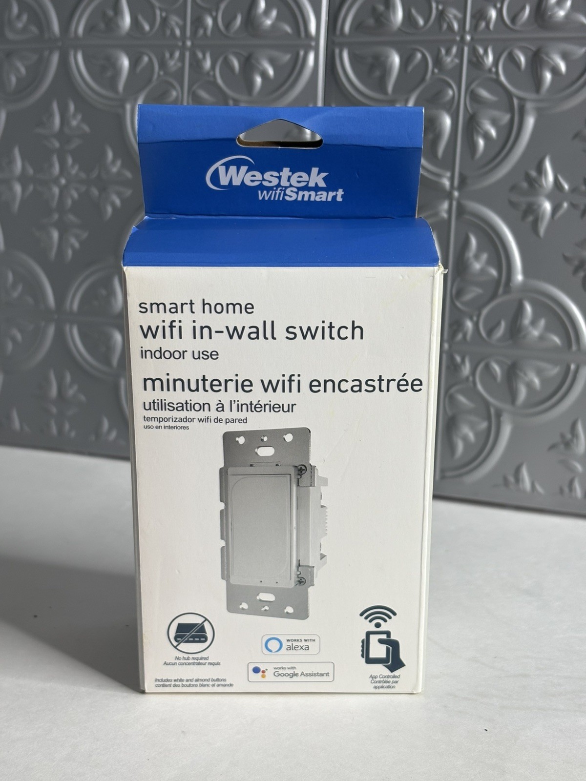 NEW SMARTINWALL Westek Wi-Fi Indoor in-Wall Timer WHITE ROCKER 7231244