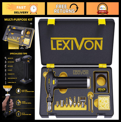 LEXIVON Butane Torch Multi-Function Kit | Premium Self-Igniting Soldering Statio