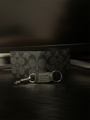 Coach Men's Compact ID 3-in-1 Wallet and Keychain Set in Signature Canvas Charco