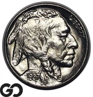 1937 Buffalo Nickel 5C Philadelphia Sharp Gem BU Brilliant Uncirculated