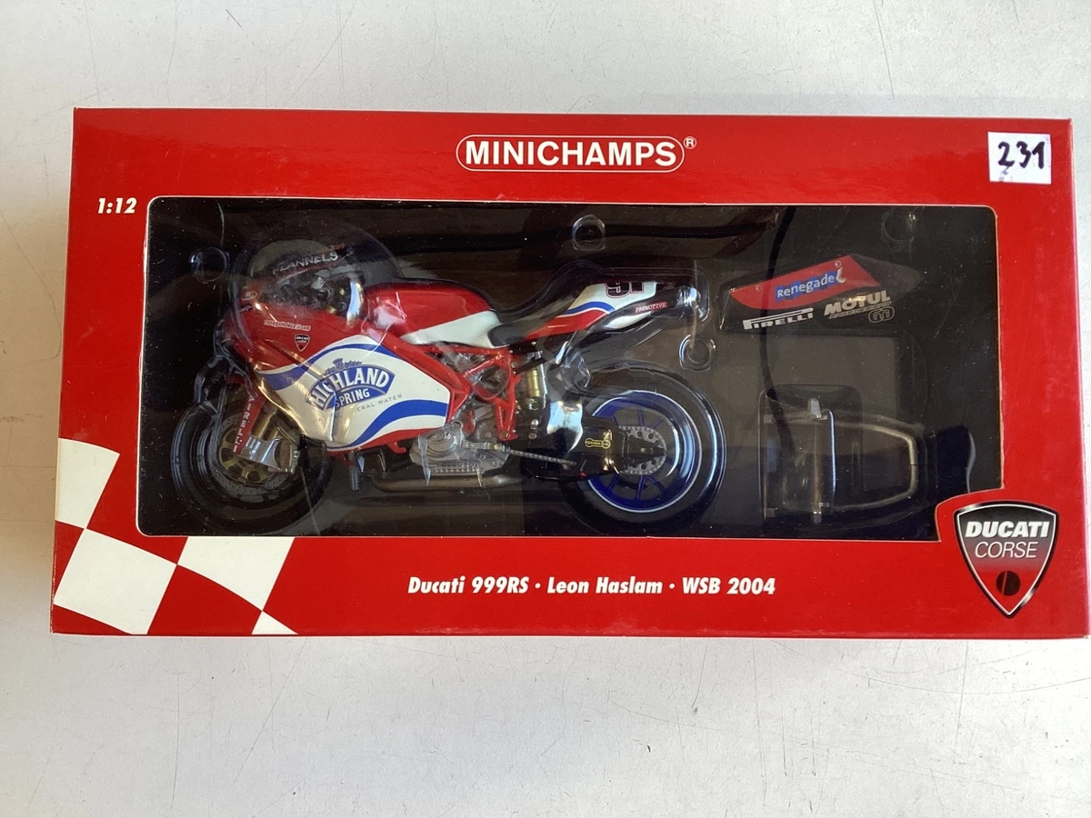 MOTO DUCATI 998 R F02 WSB 2003 Chris Walker 1/12 Minichamps 122031209