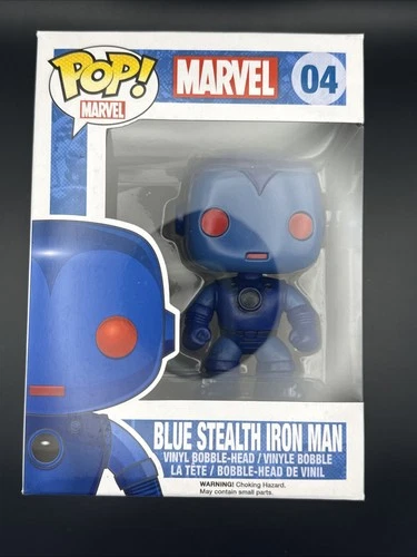 Funko Pop! Vinyl: Marvel (04)  Iron Man (Blue Stealth Suit) - (Exclusive)