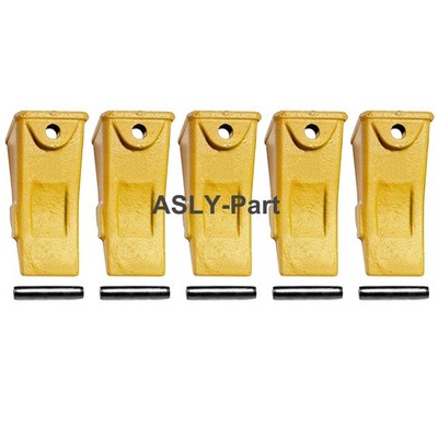 X156L Long Bucket Teeth Dirt Teeth with P156 Roll Pins for Digging Buckets - 5PK