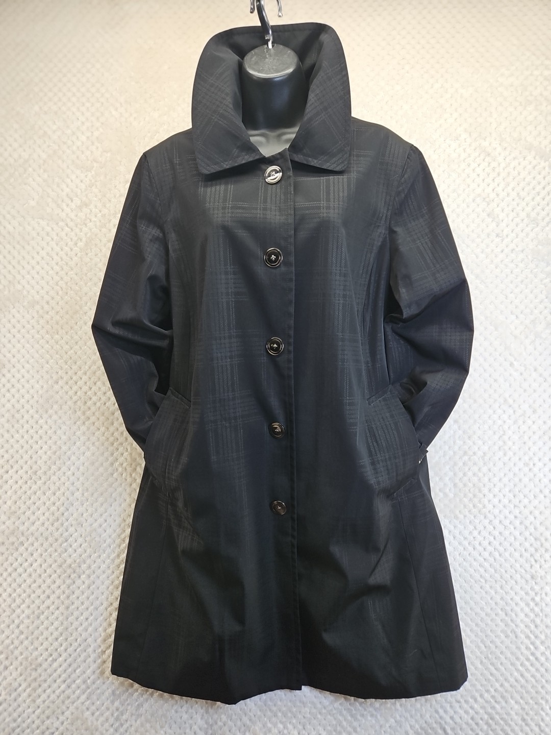 London Fog XL Plaid Lined Single-Breast Trench Coat Vintage Preowned