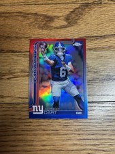 2025 Topps Chrome Football NFL Jaxson Dart Red White And Blue Refractor RC #306
