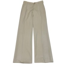 NWT Moschino Cheap and Chic Cream Wool Trousers Low Rise Straight Leg Sz 6 Italy