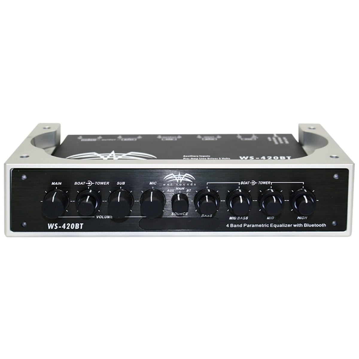 Wet Sounds Billet WS420-BT Under Dash Mount  - Silver