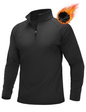 Men's Quarter Zip Sweatshirt 1/4 Zip Fleece Lined Long Sleeve Half Zip Pullov...