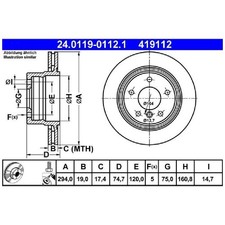 2x Bremsscheibe hinten für BMW Z4 E86 E85 id42264