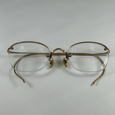 Vintage AO American Optical 1/10 12K Gold Filled GF Eyeglasses Semi-Rimless