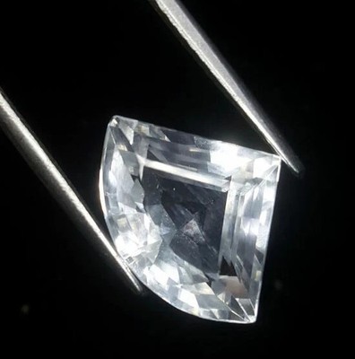 15 Ct Natural Flawless White Sapphire Certified Fancy Cut Loose Gemstone