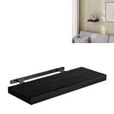 White Floating Shelf with Invisible Bracket Wall Mounted 40cm Home Storage Decor