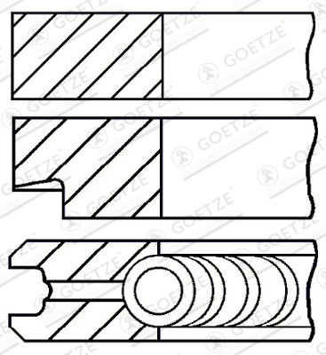 GOETZE ENGINE 08-137600-00 Kolbenringsatz für CHEVROLET,FIAT,LANCIA,OPEL,PREMIER