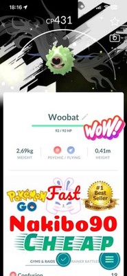 Pokemon Shiny Woobat GoTour Unova 2025 Special Backgroud Tra de Go P TC 