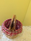  Decorative Country Cottage Wooden Sewing/Bread Flip Top Basket w/ Birdhouses — photo 6