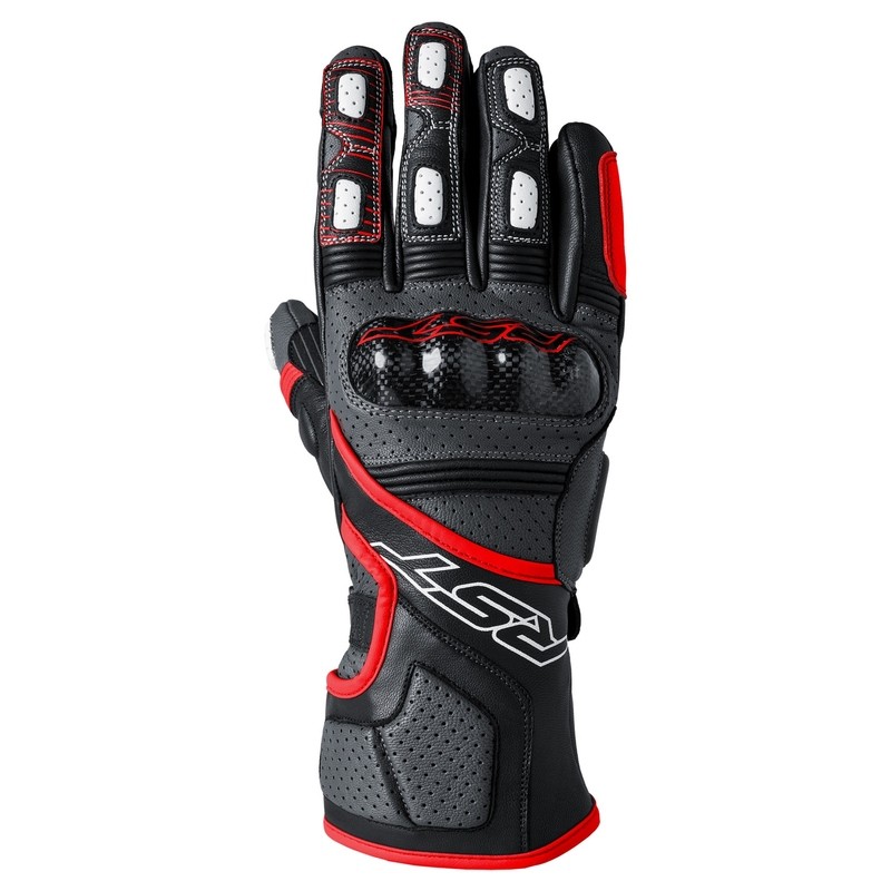 Gants RST Fulcrum homme CE avec coque de protection rouge